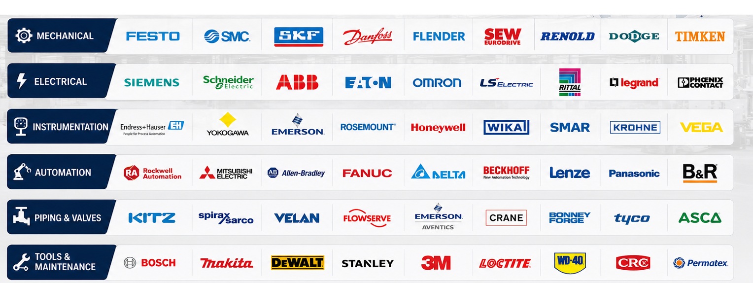 Our Major Brands and Partners Matrix